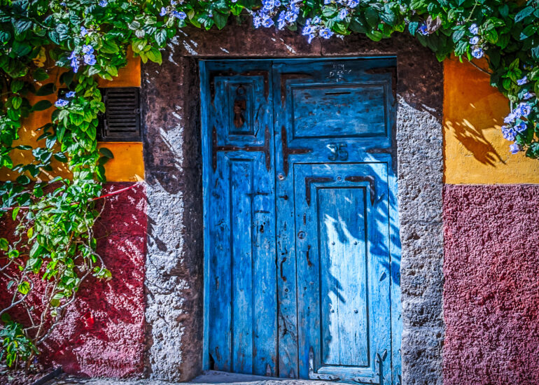 EVENTS, HDR, HDR Efex Pro, Mexico, North America, San Miguel, San Miguel14, architectural detail, door, doorway, flowers, home parts