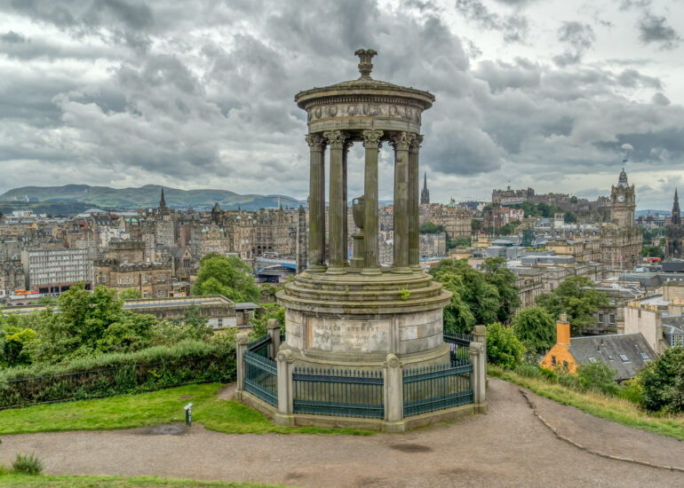 Colton HIll, Dugald Steward Monument, Edinburgh, Europe, Scotland, United Kingdom